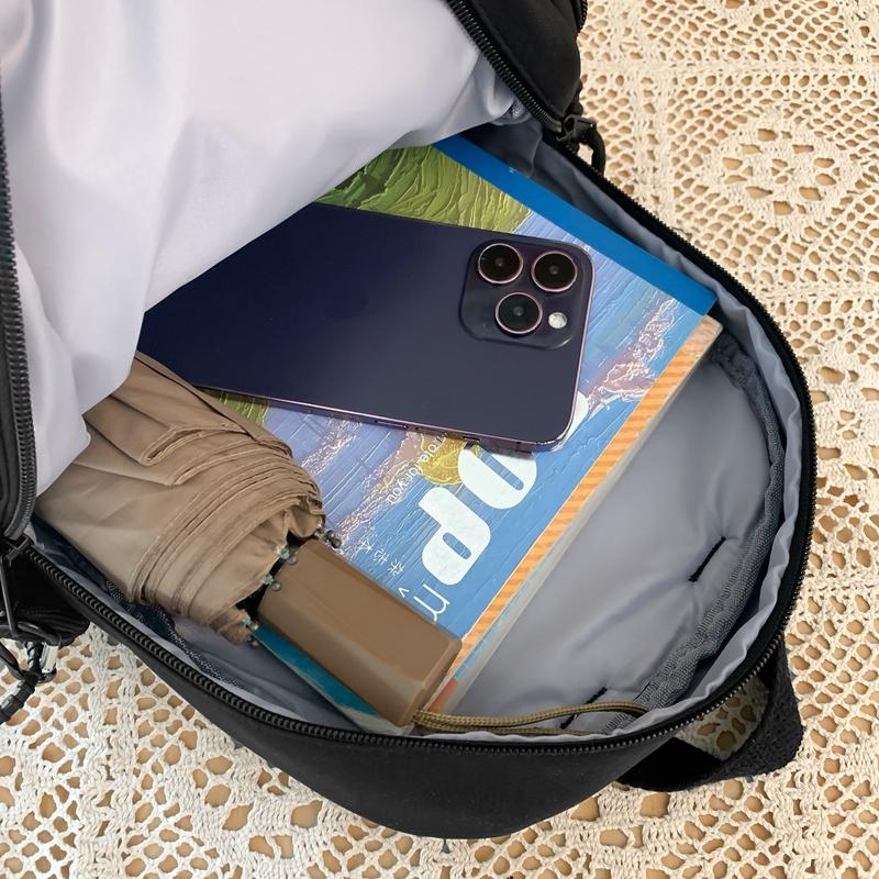 Studentský školní batoh Dámský jednobarevný batoh s velkou kapacitou