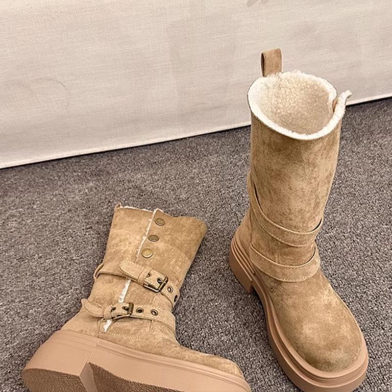 

Женская модная легкая обувь на толстой подошве, увеличивающая рост, зимние теплые меховые сноубутсы с подкладкой, нескользящие, повседневные спортивные хлопковые ботинки Мартин 40 хаки