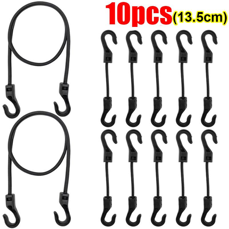 32cm Cycling Luggage Binding Ropes Camping Accessories Strechable Bungee Cord Elastic Rubber Rope 20-1pcs with Hook Versatile