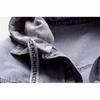 Spring Plus Size Blue Deconstructable Hooded Turn Down Collar Jean Coat Jacket Women Loose Outwear