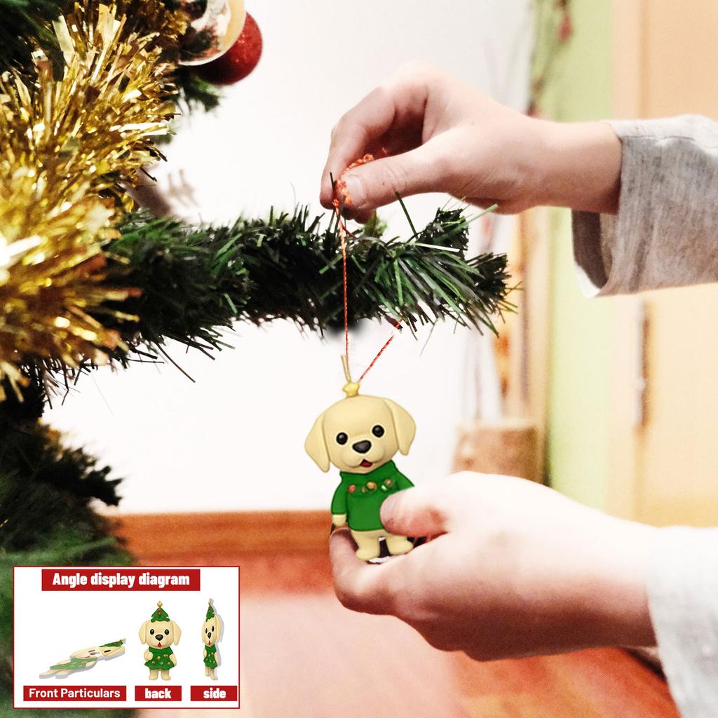 Labrador Jul Nedräkningskalender, 2D Akrylprydnad, Julgransdekoration, Lämplig För Juldekorationer