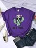 Free Hug From Spiny Cactus Women Tshirts Loose Oversized T-Shirt Breathable Fashion Clothes Hip Hop Casual Women'S T-Shirts