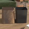 Chinese Retro Wooden Look Desktop Trash Can Large Capacity for Home Kitchen Bathroom Living Room