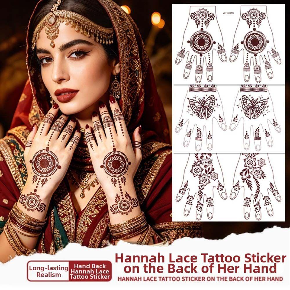 Flower Henna Tattoo Stickers Mehndi Designs Hand Tattoo Fashion Body Art Sticker Wedding Party