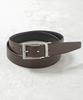 [Nano Universe] Split Leather Reversible Belt for Men, Size F 360, Pattern 1, 668-5250205