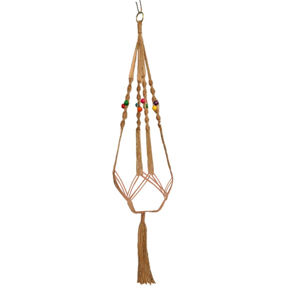 1 ks ručně vyráběný makramé věšák na rostliny/květináče na zeď, dekorace do zahrady v okrese Countyard