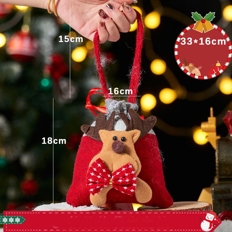 Christmas Gift Bag Santa Claus Reindeer Candy Bag Christmas Eve Apple Bag Christmas Decoration