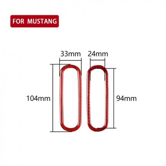 2X Car Interior Door Air Vent Outlet Ring Trim Decor Cover For Ford Mustang