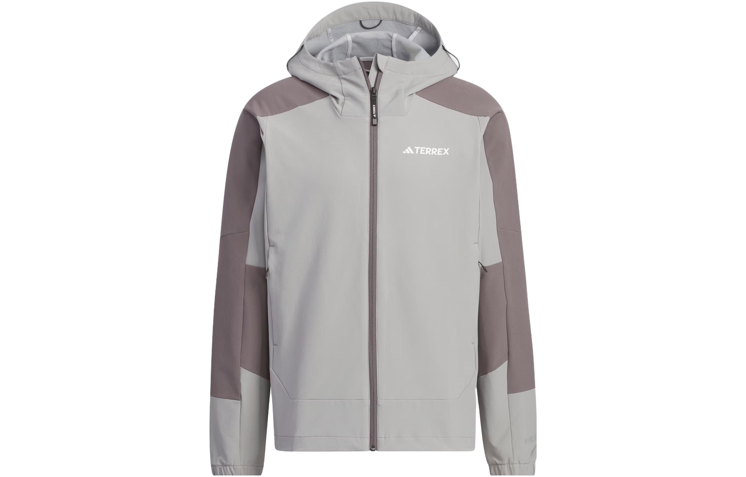 Adidas WIND.RDY Softshell Hooded Jacket Jackets & Coats Men s Pure Ice Gray IP0732 XXL