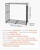 Firewood Rack with Sloped Roof, 1.85m Outdoor Firewood Holder, 1/4 Cord Log Storage Shed, 299kg Max Weight Capacity, Powder-Coated Metal Wood Storage