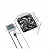 Cabinet Fan Thermostat Set Low Noise Temperature Control High Ventilation Electrical Box