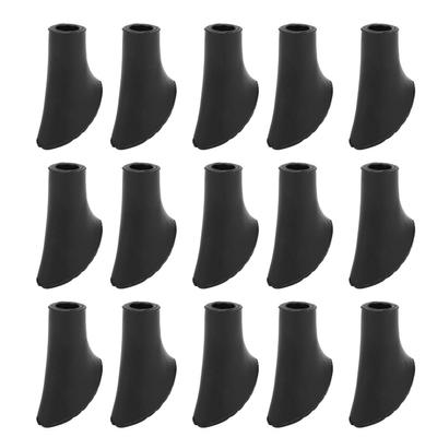 Universal 15Pcs Trekking Pole Spitze Protektoren Spazierstock Füße Abdeckung Rutschfeste Pad Bergstöcke