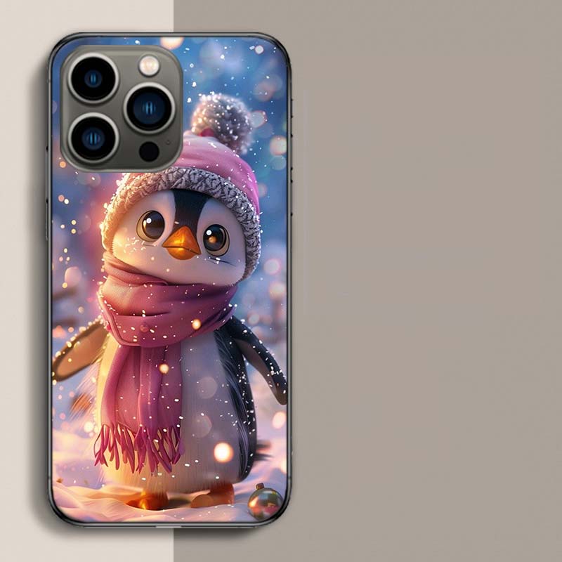 Cute Little Penguin Phone Case For Iphone 17 Air 15 Pro 14 Plus 16 Pro Max 17E 16E 12 13 Mini 11 Cover Cute Fundas