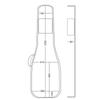 Kikutani GVB-60B Electric Bass Guitar Gig Bag, Backpack Type, 20mm Thick Cushion