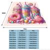 Flannel Throw Blanket Whimsical Ice Cream & Sweets Fantasy,suitable for sofas,beds,offices,travel,camping chairs,warm blanket