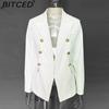 BITCED Women's Vintage Casual Lattice Print Autumn Winter Long Sleeve POLO Neck Jackets & Coats