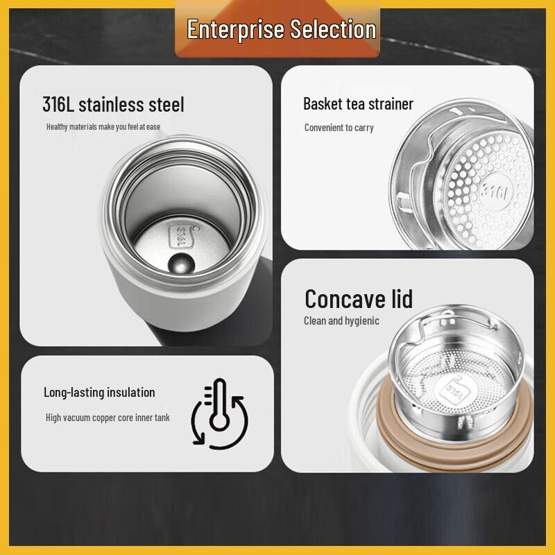 Supor 316L Stainless Steel Insulated Water Bottle