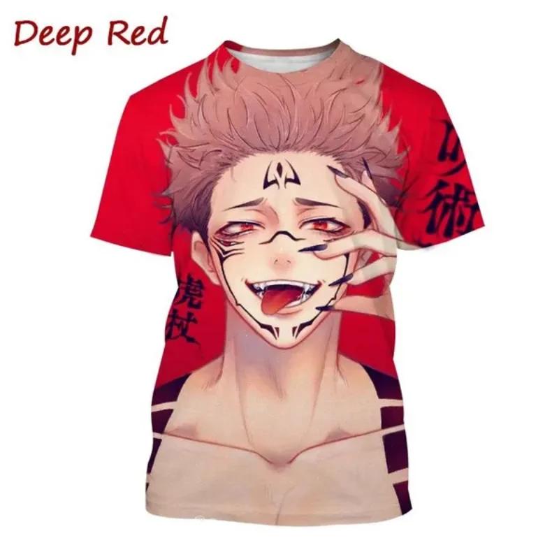 New Gojo Satoru and Itadoru Yuji 3D Print T-shirt Men Causal Jujutsu Kaiju Graphic T Shirt Harajuku Street Tops Tees Clothing