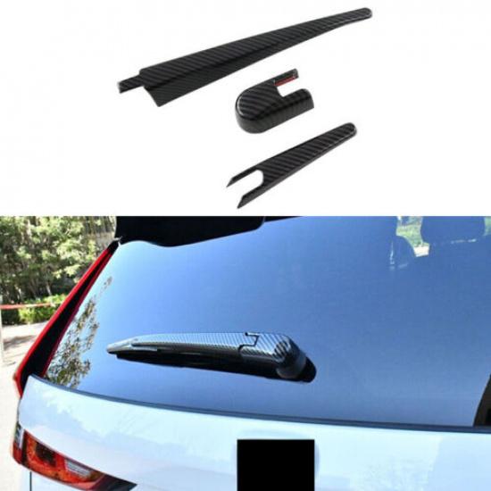 Carbon Fiber Rear Window Rain Wiper Blade Cover Trim For Honda CR-V CRV 2023 24