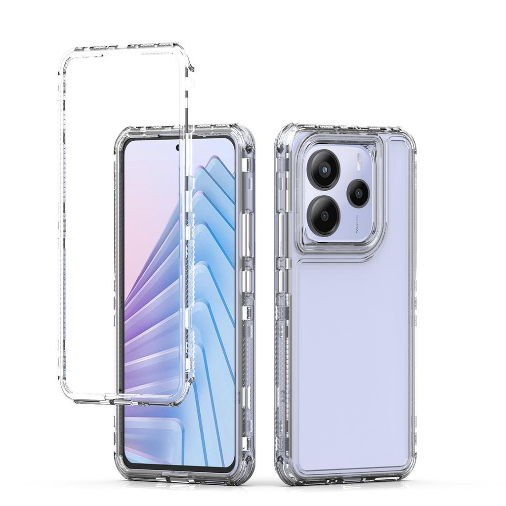 Redmi Note 14 Pro 5G Phone Case 3 in 1 Shockproof Slim Fit Clear Fullbody Protective Cover For Redmi Note14 Pro 5G