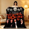Band M-My C-Chemical R-Romance Throw High-Density Short Plush Blanket Soft Skin-Friendly for Sofa Nap Air-Conditioned Room