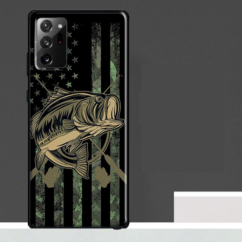Largemouth Fishing Fish Hunting Hook Case For Samsung Galaxy S23 S24 S25 Ultra S9 S10 S20 S21 S22 Plus S23 FE S25 FE Phone Cover