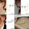 Personalized Integrated Earbone Clip Earrings, Asymmetrical Full-Drilled Butterfly Serpentine Earrings