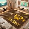 Tappeto in Cristallo Vellutato Personalizzato Boston Bruins, Tappeto Morbido Antiscivolo con Testo Nome Personalizzato per Soggiorno Camera da Letto
