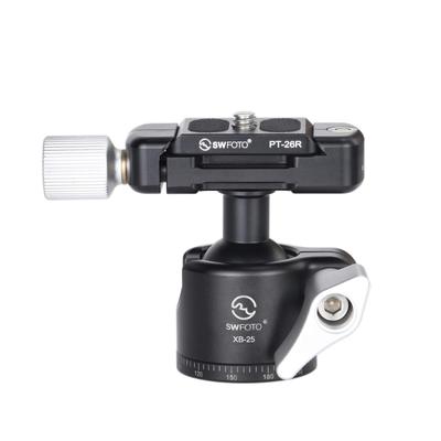 SWFOTO Compatible 25mm Ball High Load Capacity Low Center of Ball Head with Plate Arca-Swiss Head, (5kg), Gravity, Arca-Swiss XB-25