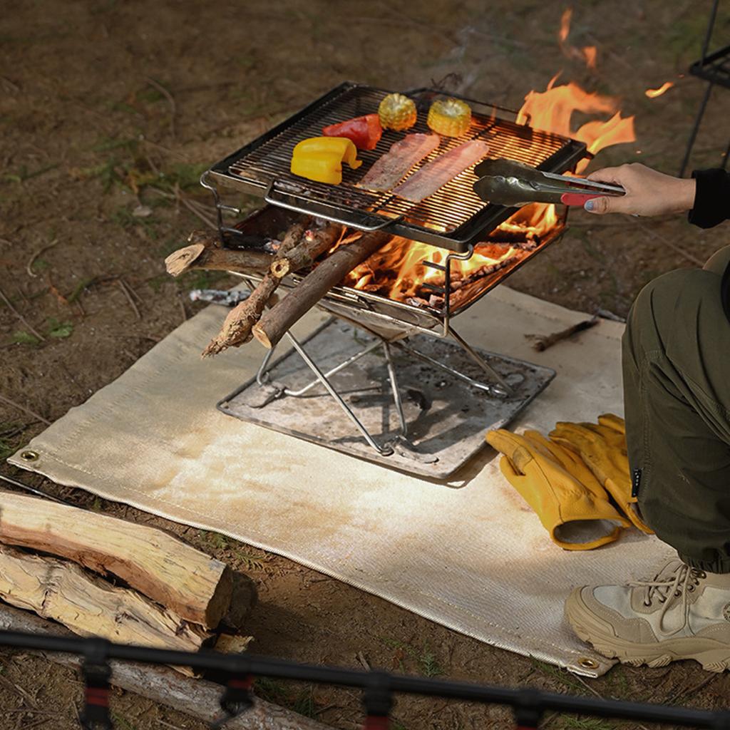Fireproof Mat Fire Blanket Fire Pit Mat Under The Grill Protective Mat Fire Retardant Blanket