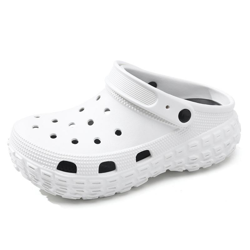 Men's hole shoes summer wear thick-soled heightening bag head drag EVA breathable versatile non-slip beach cool slippers men