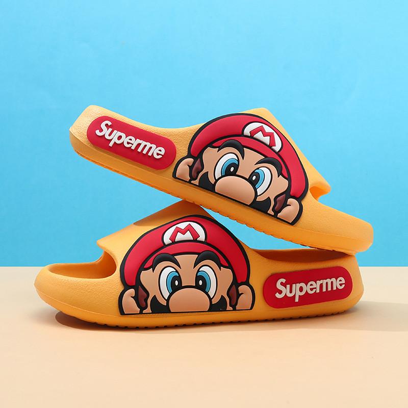 Mario Cartoon Style Children's Slide Sandals Soft Eva Slip Resistant Boys Summer Footwear