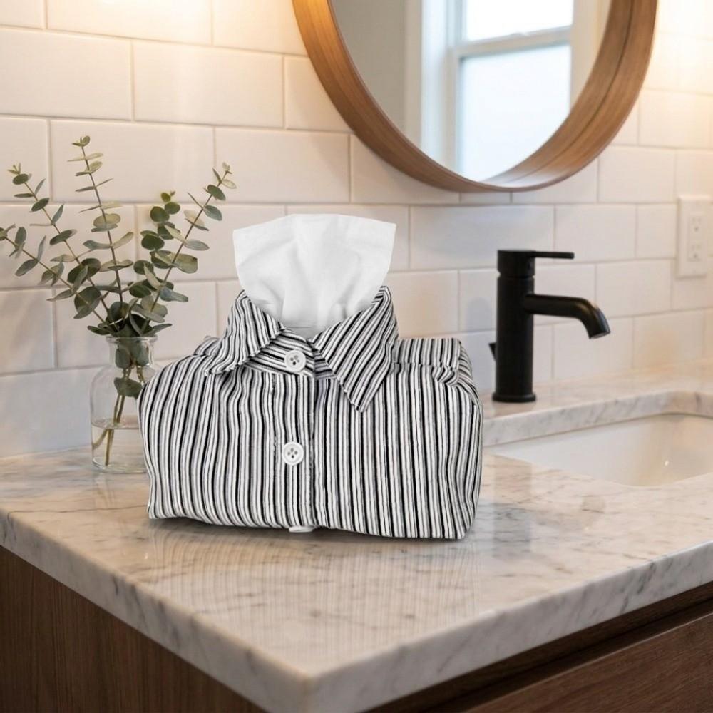 Korean Style Tissue Box Cover Lapel Shirt Shaped Tissue Holder Desktop Storage Bag  Desktop