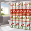 Santa Claus'S Bow Tie Washable Dirt-Resistant Shower Curtain Shower Head Waterproof Polyester Bath Curtain For Home Decor