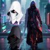 Cape à Capuche Cyberpunk pour Halloween & Jeu de Rôle Médiéval