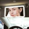 LED Car Vanity Mirror Rechargeable Sun Visor Makeup Mirror HD Dimmable Touch Screen 3 Light Modes Auto Interior Mirror