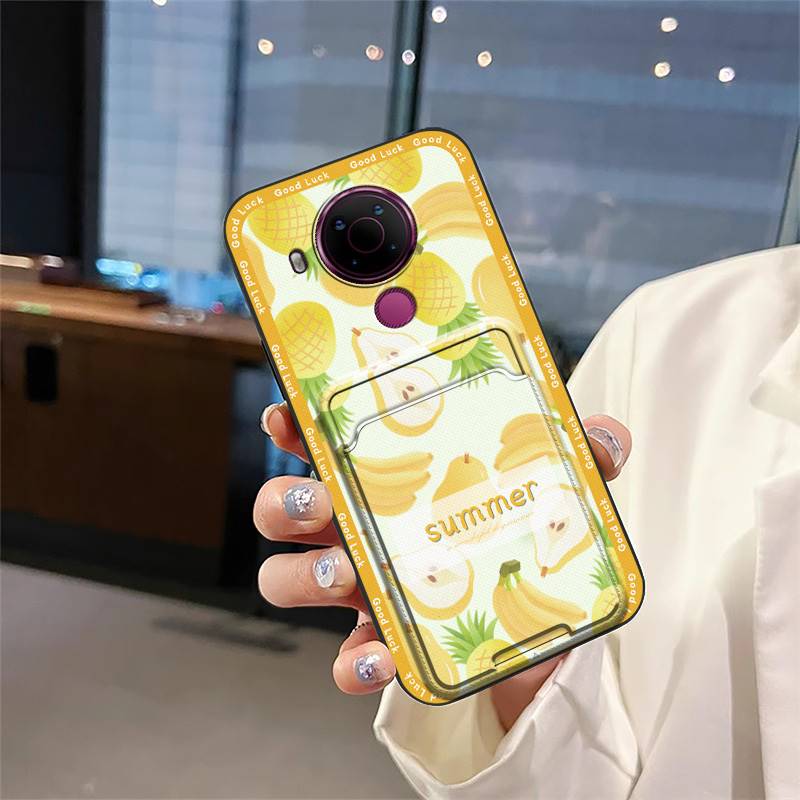 Cute Waterproof Phone Case For Nokia 5.4 Anti-knock Dirt-resistant Card Slot Full Wrap Durable Protective Shockproof TPU