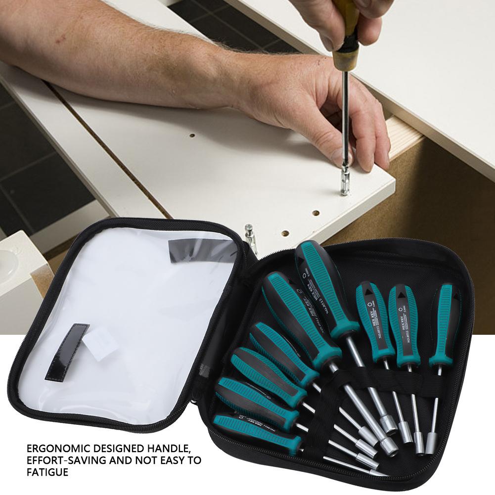 9pcs Magnetic Screwdriver Set Cross Slotted Home Hand Repair Tools