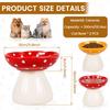 2 Pcs Elevated Raised Cat Bowl Mushroom Cat Water High Feet Food Bowl Ceramic Pet Neck Protection Anti-black Food Dish