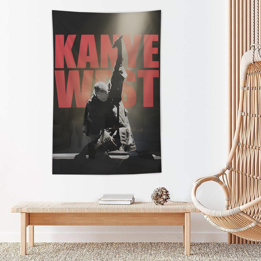 Rapper Singer KKanye West Tapestry For Bedroom Living Room Outdoor Wall Decor Simple Stylish Art Piece Vertical Design