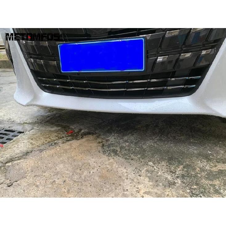 For Toyota Alphard Vellfire 2024 2025 2026 Chrome Front Bumper Grille Racing Grill Molding Trim Sticker Accessories Car Styling