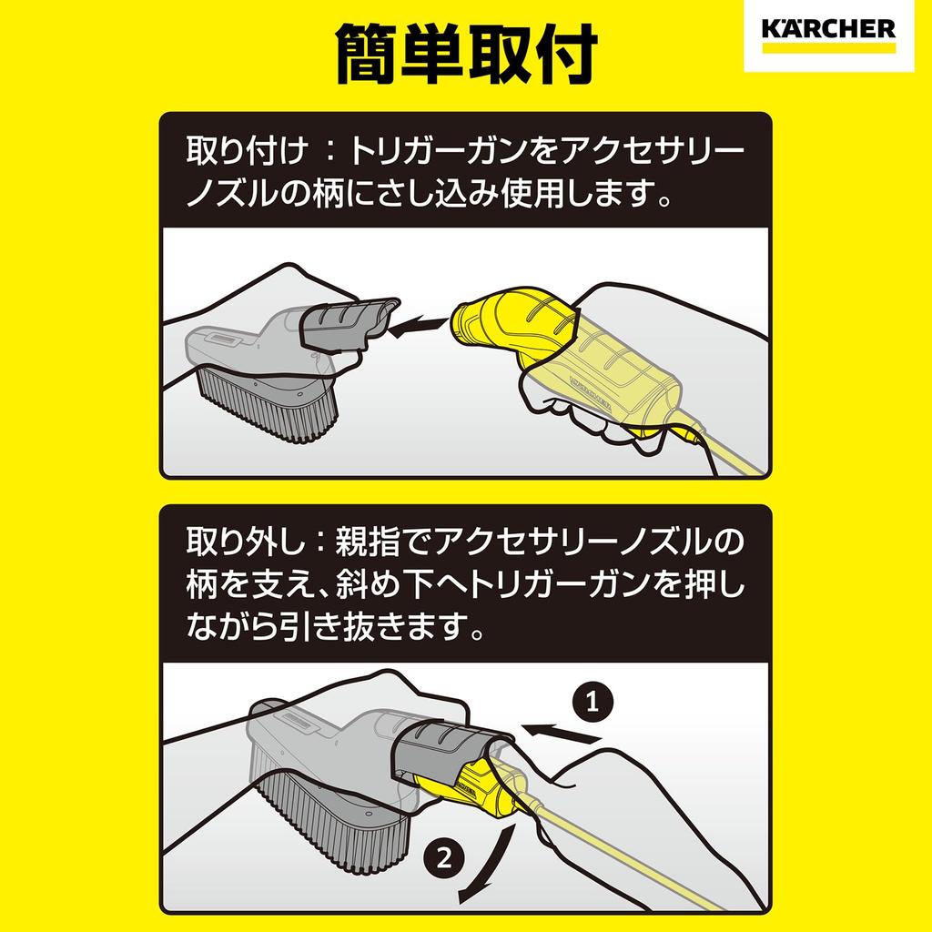 Karcher OC3 Soft Wash Brush Prevents Easy Also Fits Shutters and Window Accessory, Scrubs, Splashes, Installation, Frames, 2.644-417.0