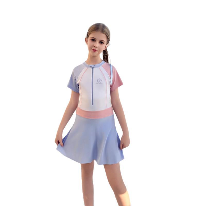 Shuizhiyuan Sporty One-Piece Quick-Dry Swimsuit for Teen Girls - Ideal for Middle & Older Kids, Hot Springs & Swimming.