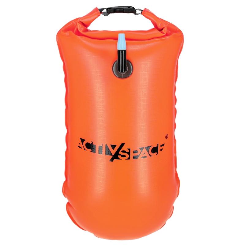 2-In-1 Inflatable Safety Buoy With Dry Pocket - Orange