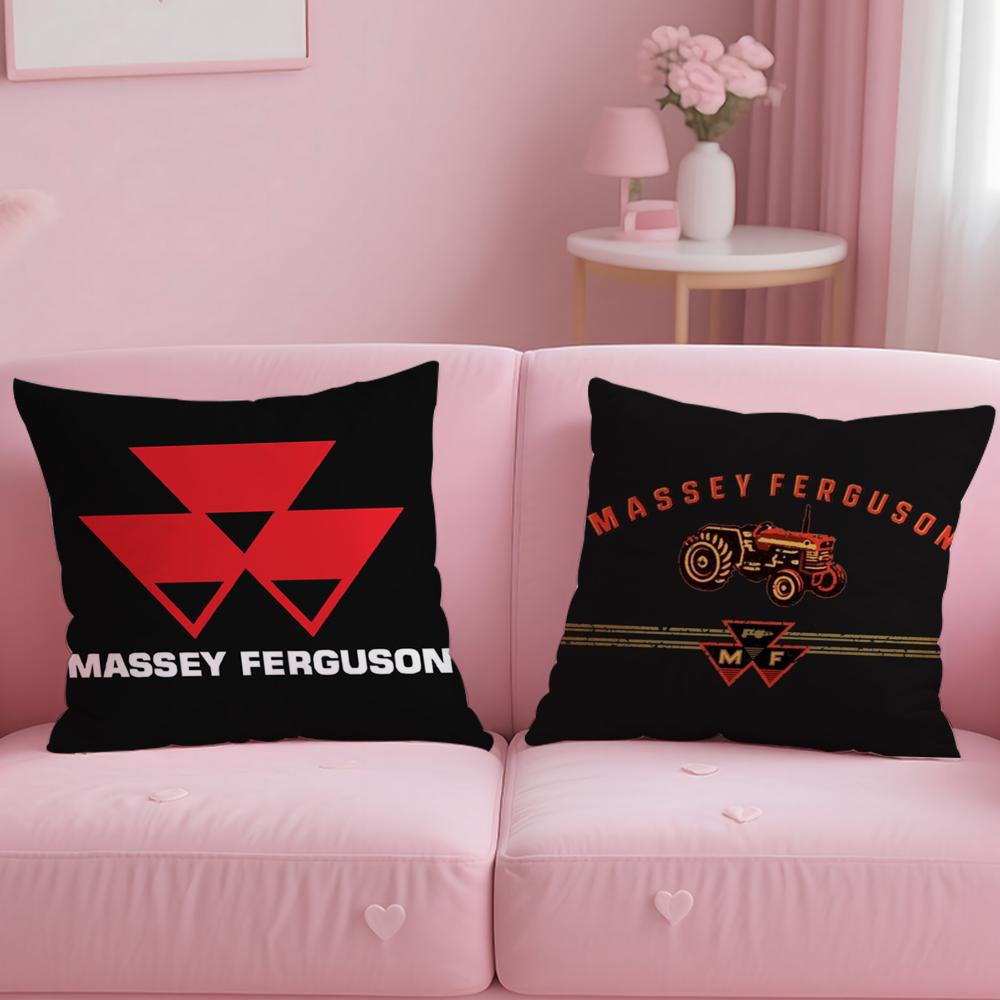 M-Massey F-Ferguson Cushion Cover Soft Short Plush Double-Sided Printing Home Decor Machine Washable Pillow Case Gift