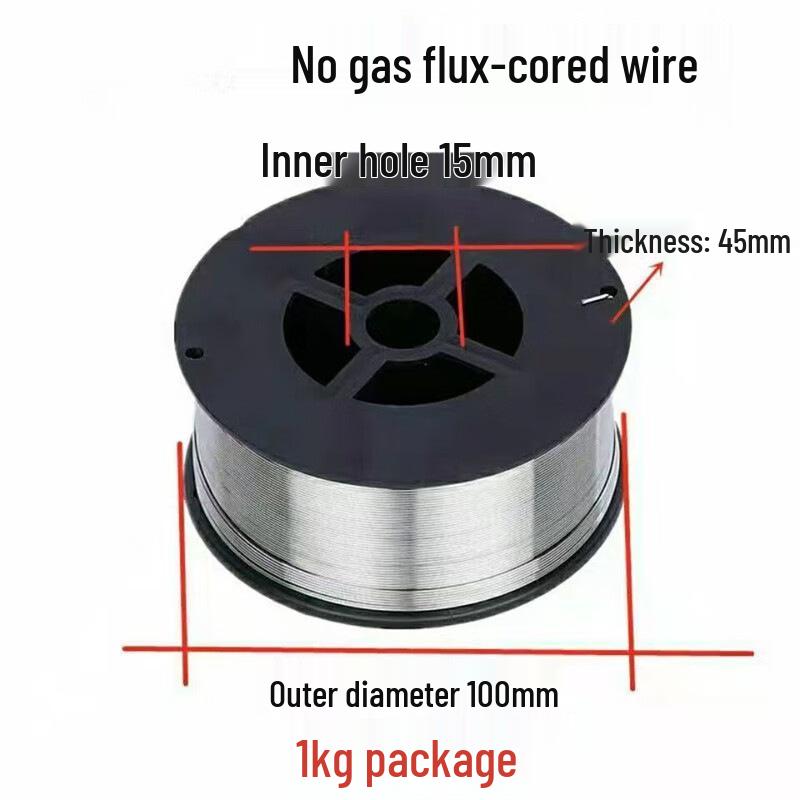 Compact Gasless MIG Welder with Self-Shielded Flux-Cored Wire, 0.5 Kg Spool, 1.0mm for Carbon Steel.