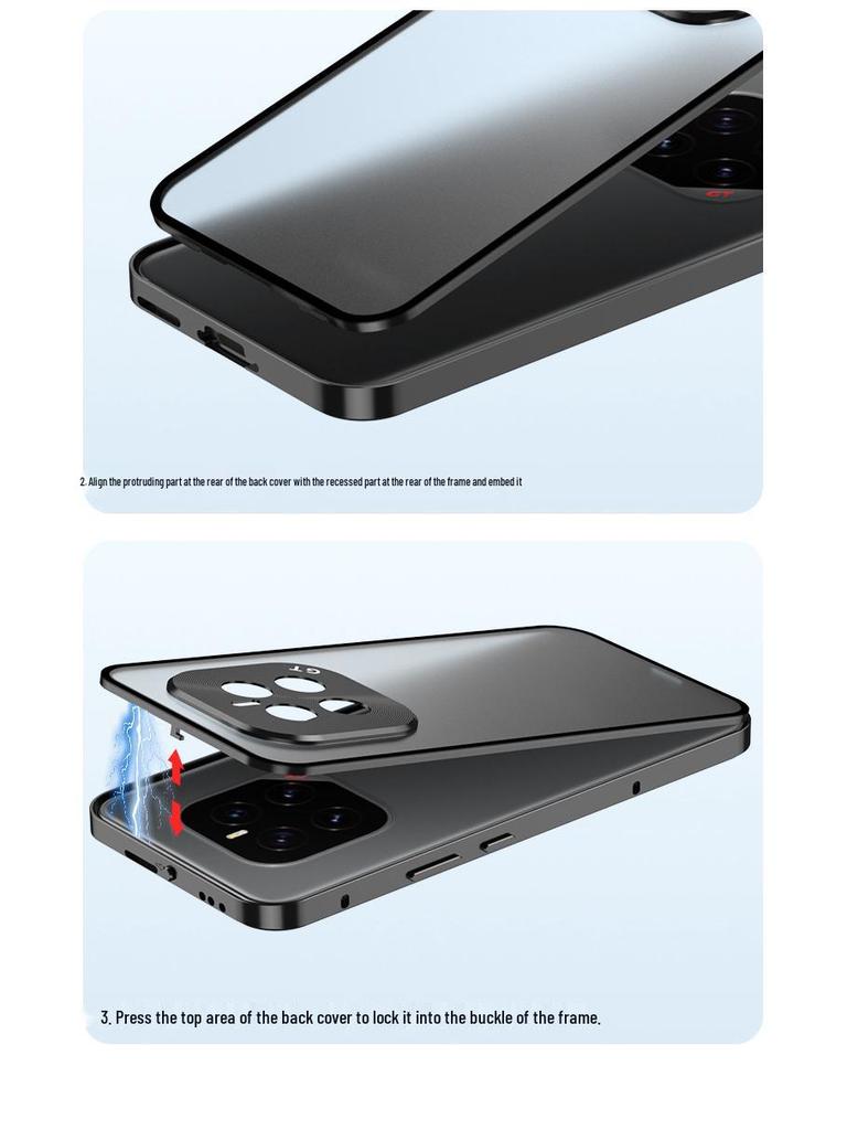 Metal Bumper Frosted Phone Case for Honor GT Pro