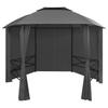 VidaXL Marquee Garden Tent with Curtains Hexagonal 360 X 265 Cm