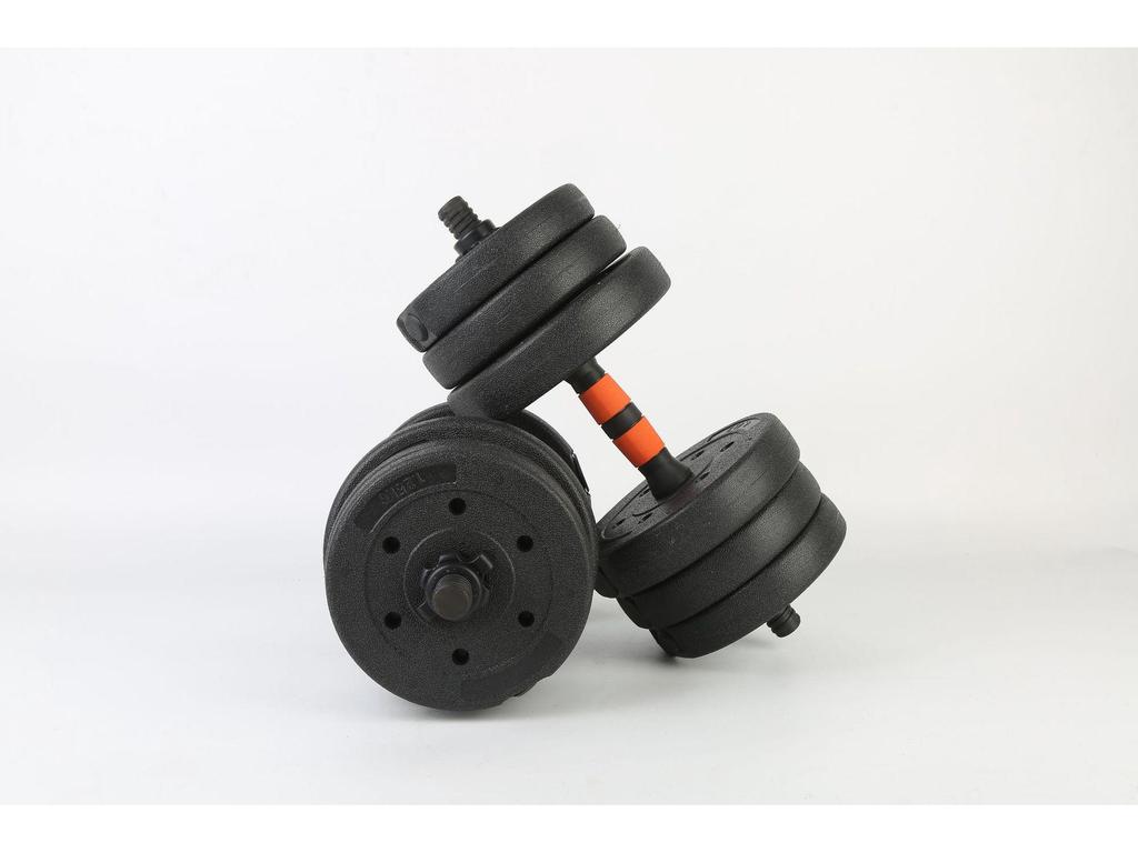 Unisex Adjustable Rubber Dumbbells 10-40kg Set with Protective Gear & Online Fitness Courses for Home