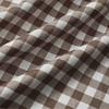 Kitchen Short Curtain Panel with Rod Pocket, Light Filtering Polyester and Gingham Trim for Bath and Cabinet Use